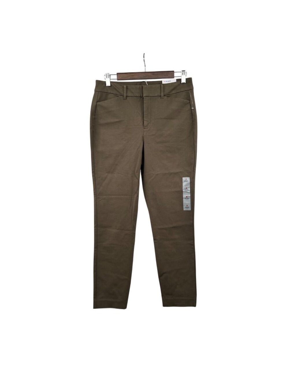 Old Navy Pixie Skinny Pants High Rise Olive Green Pockets Size 8 New